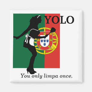 YOLO - you only limpa once- fridge magnet