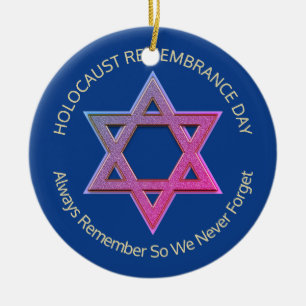  YOM HASHOAH Holocaust Remembrance Ceramic Tree Decoration