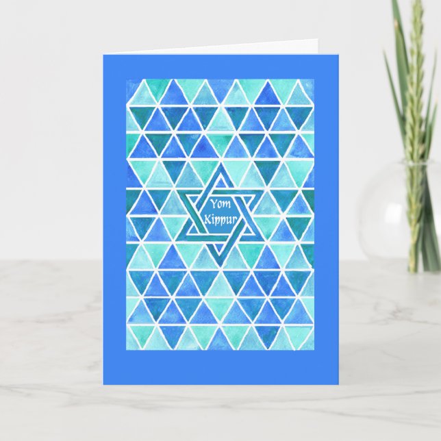 Yom Kippur Greeting Card - Star of David (Front)