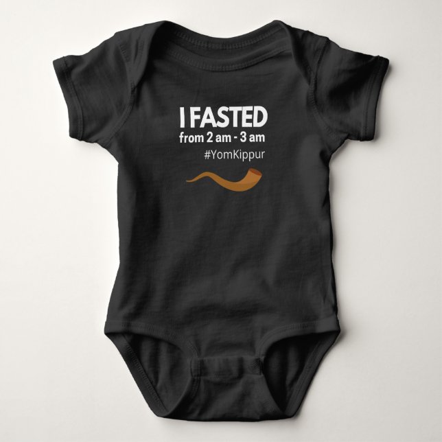 Yom Kippur Jewish Baby I Fasted Baby Bodysuit (Front)