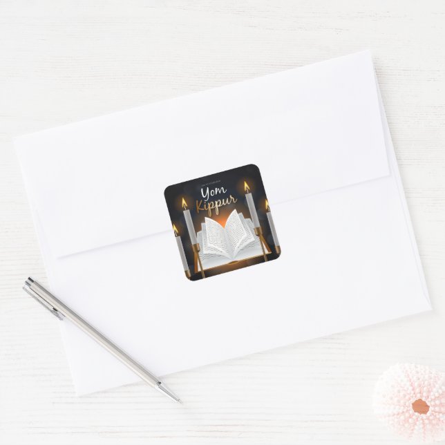 Yom Kippur  Square Sticker (Envelope)