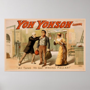 "Yon Yonson" Vintage Theater Poster