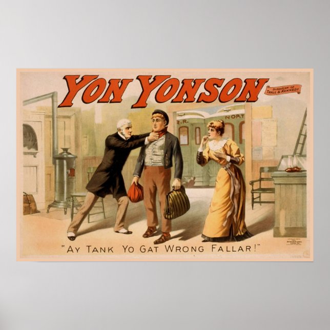 "Yon Yonson" Vintage Theater Poster (Front)