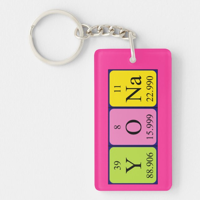 Yona periodic table name keyring (Front)