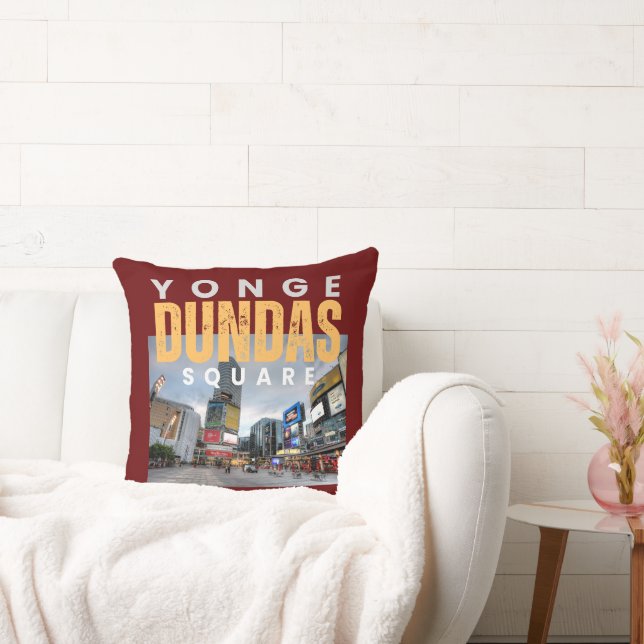 Yonge-Dundas Square Toronto Iconic Landmark Cushion (Couch)