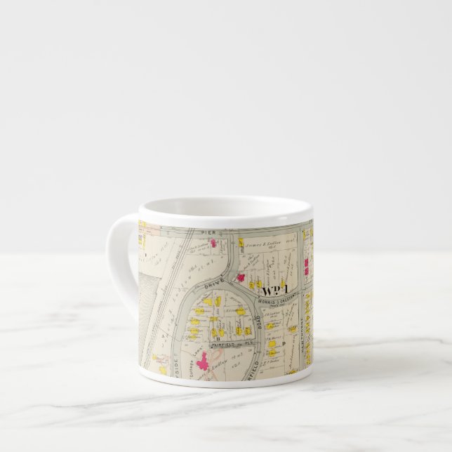 Yonkers Map Atlas Espresso Cup (Front Left)