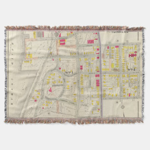 Yonkers Map Atlas Throw Blanket