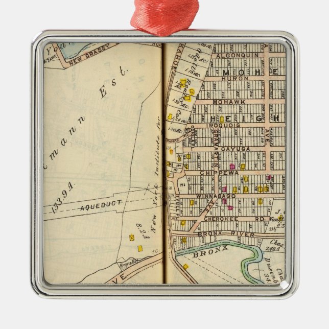 Yonkers, New York 13 Metal Tree Decoration (Front)