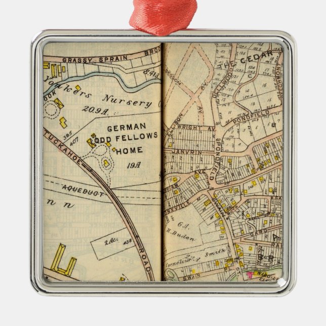 Yonkers, New York 16 Metal Tree Decoration (Front)