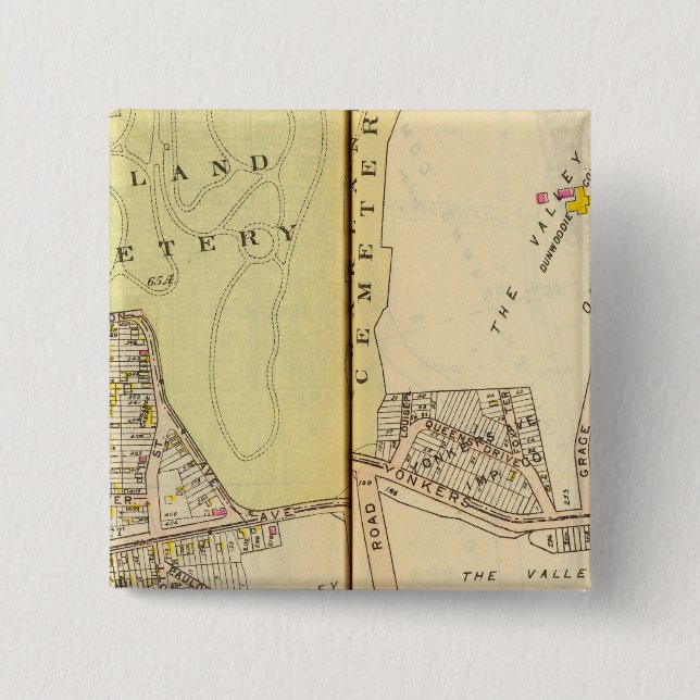 Yonkers, New York 20 15 Cm Square Badge (Front)