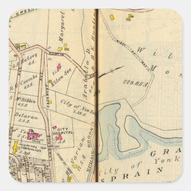 Yonkers, New York 9 Square Sticker (Front)