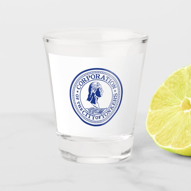 Yonkers (New York) city flag Shot Glass (Front)