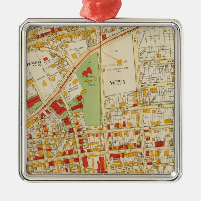 Yonkers New York Metal Tree Decoration (Front)