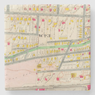Yonkers NY Map Stone Coaster