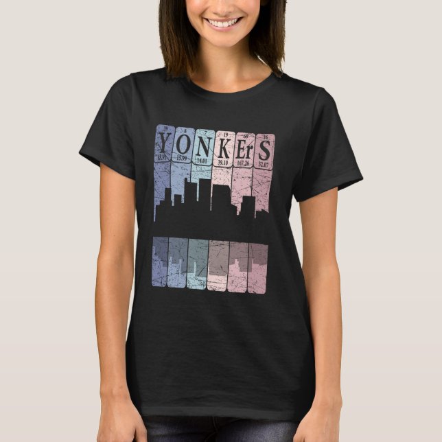 Yonkers Periodic Table Elements Yonkers New York R T-Shirt (Front)