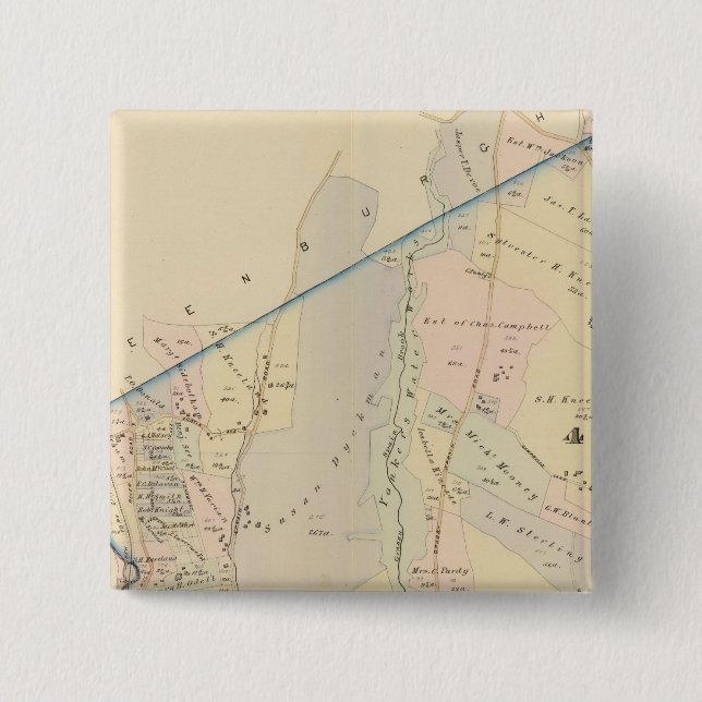 Yonkers wards 3-4, New York 15 Cm Square Badge (Front)
