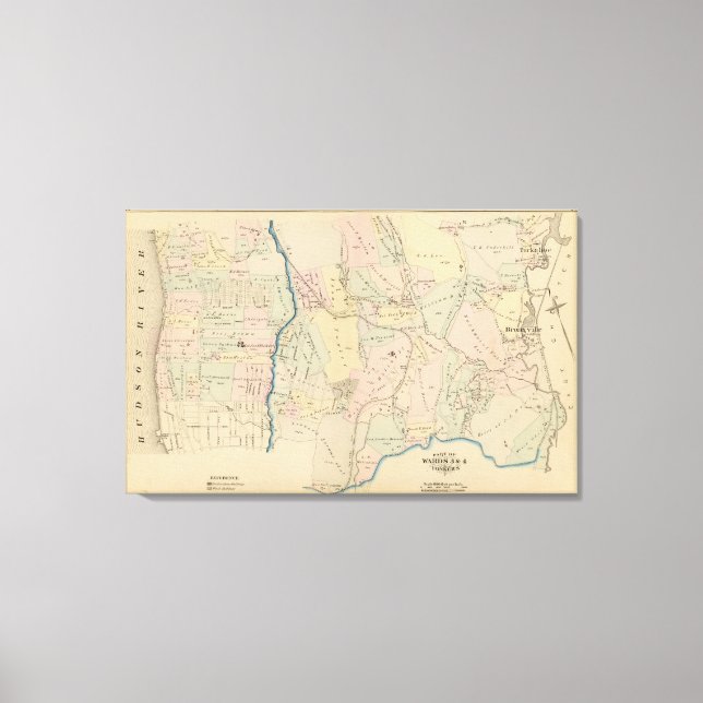 Yonkers wards 3-4, New York Canvas Print (Front)