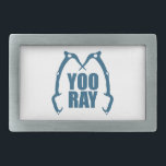 Yoo Ray (Ouray) Ice Climbing Belt Buckle<br><div class="desc">Some folks need help pronouncing it,  give them a hand.</div>