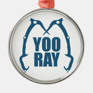 Yoo Ray (Ouray) Ice Climbing Metal Tree Decoration