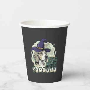 Yooouuu Ghosts Beagle Dog Purple Witch Hat Hallowe Paper Cups
