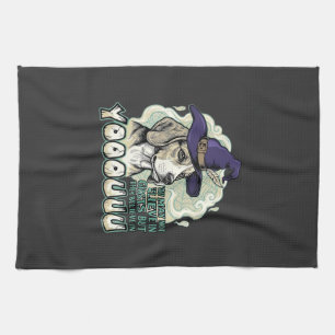 Yooouuu Ghosts Beagle Dog Purple Witch Hat Hallowe Tea Towel