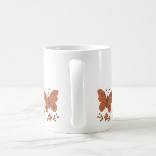 Yor Name Garden Flowers Butterfly  Coffee Mug