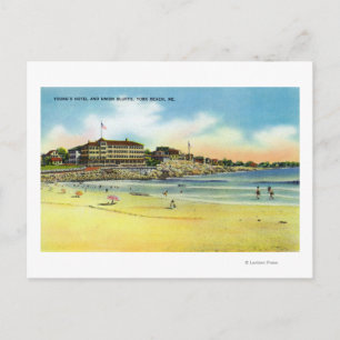 York Beach View of Young's Hotel and Union Postcard