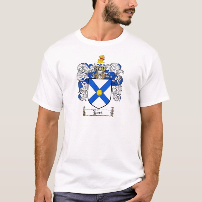York Coat of Arms / York Family Crest T-Shirt (Front)