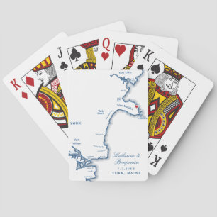 York Maine Destination Wedding Favour Playing Cards