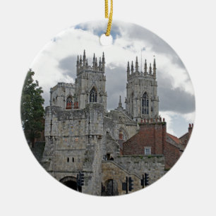 York Minster and Bootham Bar Ceramic Tree Decoration