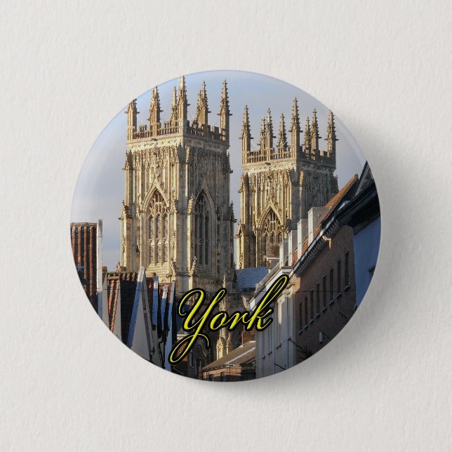 York Minster England 6 Cm Round Badge (Front)