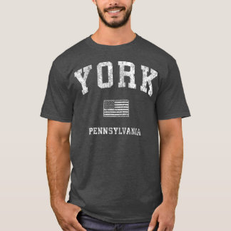 York Pennsylvania PA  Vintage American Flag T-Shirt