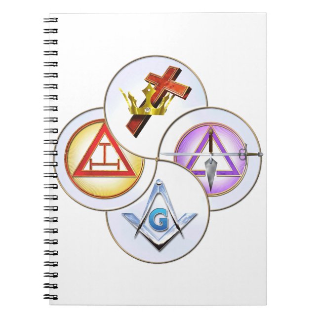 York Rite Digital Pinwheel Spiral Notebook (Front)