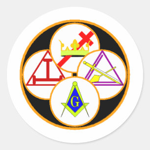 York Rite Mason Classic Round Sticker