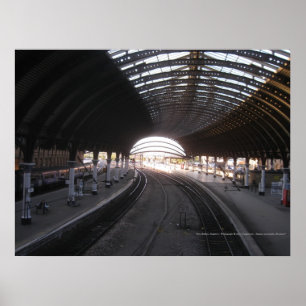 York Train Station, England - Poster