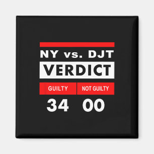 York Versus Donald Trump Guilty 34 Counts Magnet