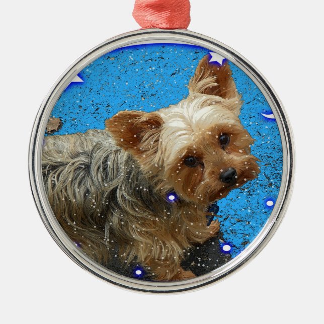 Yorki Christmas Ornament (Front)