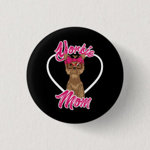 Yorki Mum 3 Cm Round Badge