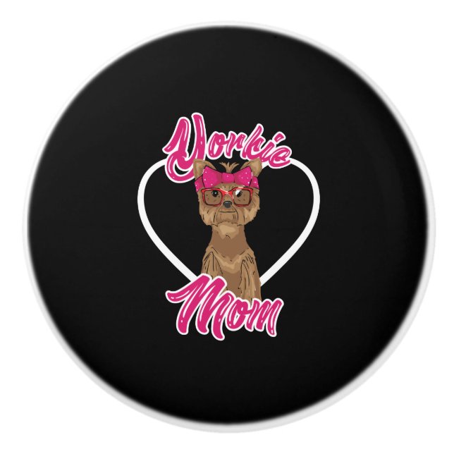 Yorki Mum Ceramic Knob (Front)