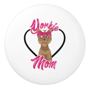 Yorki Mum Ceramic Knob
