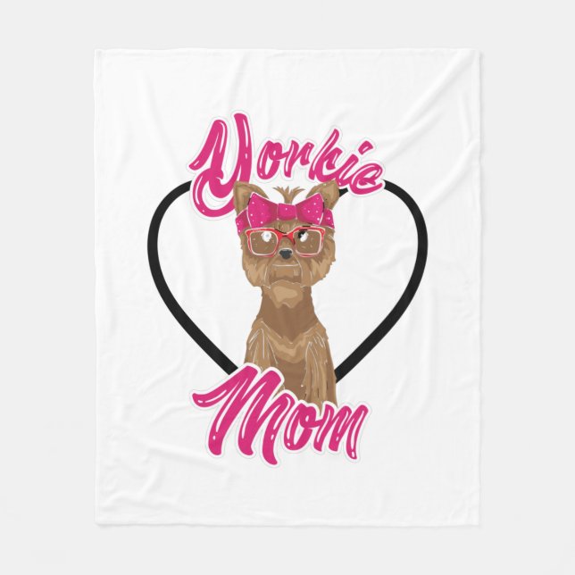 Yorki Mum Fleece Blanket (Front)