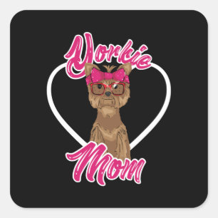 Yorki Mum Square Sticker