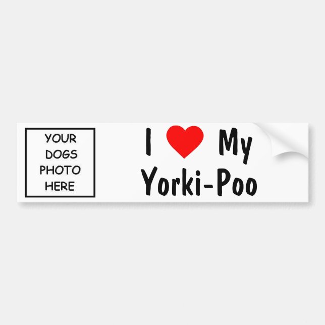 Yorki-Poo Bumper Sticker (Front)