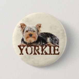 Yorkie 6 Cm Round Badge