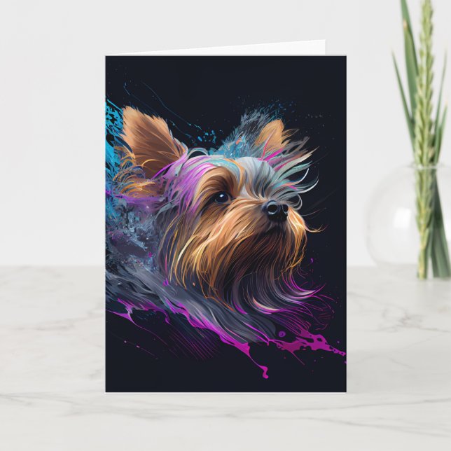Yorkie All Occasions Greeting Card (Front)