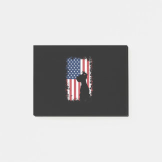 Yorkie American Flag Silhouette Post-it Notes
