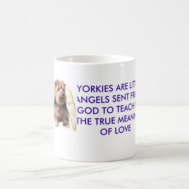 Yorkie Angel Coffee Mug (Center)
