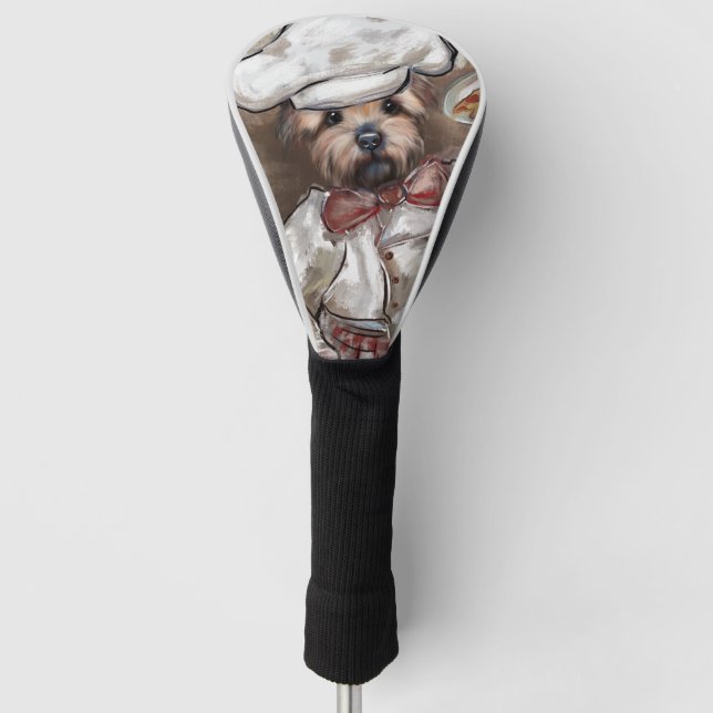 Yorkie Chef Golf Head Cover (Front)