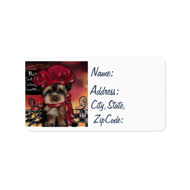 Yorkie Chef Label (Front)