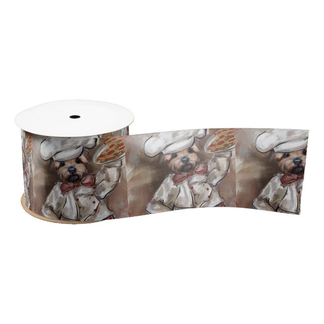 Yorkie Chef Satin Ribbon (Spool)